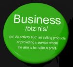 Business Definition Button Stock Photo