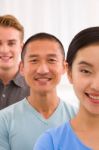 Close-up Of Diverse Young People Stock Photo