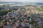 The Helicopter Shot From Dhaka, Bangladesh Stock Photo