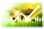 Economical Stock Market Graph Stock Photo