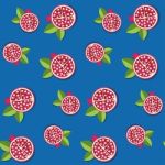 Seamless Pomegranate Pattern Stock Photo