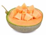 Melon Isolated On The White Background Stock Photo