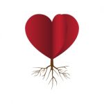 Heart Love Root Flat Icon  Illustration Stock Photo