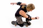 Man Riding On Skateboard Stock Photo