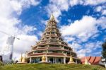 Pagoda Statue Inside Wat Huai Pla Kang Stock Photo