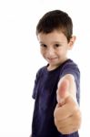 Smart Boy Showing Thumbs Up Stock Photo