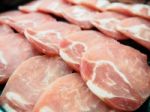 Raw Sliced Pork Stock Photo