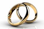 Golden Wedding Ring Stock Photo