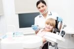 I Am Complete My Dental Check Up Stock Photo