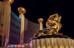 View Of The Mgm Lion In Las Vegas Stock Photo