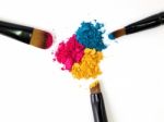 Colorful Crushed Eyeshadows Stock Photo