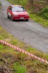 S. Lane Driving Toyota Corolla Stock Photo