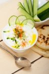 Arab Middle East Goat Yogurt And Cucumber Salad Stock Photo