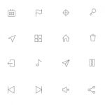 Outline Icon Set For Graphic Design  Illustration Eps 10 Stock Photo