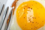 Egg Sunny Side Up Stock Photo