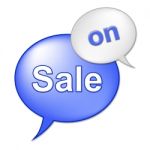 Sale On Sign Indicates At This Time And Clearance Stock Photo