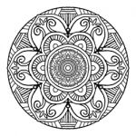 Outline Mandala Decorative Round Ornament, Hand Drawn Style - Ve Stock Photo