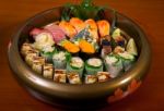 Fresh Sushi Choice Combination Assortment Selection Stock Photo