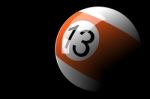 Billiard Ball Isolated On Black Stock Photo