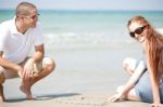 Couple At The Beach Stock Photo