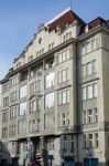 Jewish Apartment Block In Prague Stock Photo