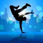 Break Dancer Indicates Street Dancing And Breakdancing Stock Photo