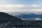 On Top Of Mount Wellington In Hobart, Tasmania During The Day Stock Photo