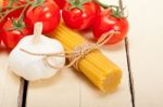 Italian Basic Pasta Ingredients Stock Photo