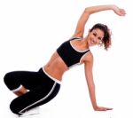 Fitness Woman Stretching Her Hand Stock Photo