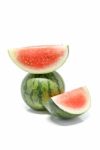 Watermelon White Background Stock Photo