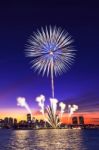 Seoul International Fireworks Festival In Korea Stock Photo