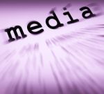 Media Definition Displays Social Media Or Multimedia Stock Photo