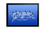 Social Network On Tablet PC Stock Photo