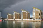 London - February 12 : High Rise Apartments In Docklands London Stock Photo