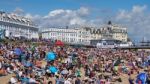 People Watching The Airbourne Airshow At Eastbourne 2014 Stock Photo