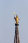 Detail Of The Skyline Of The Duomo In Milan Stock Photo