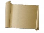 Paper Scroll Represents Antique Parchment And Diploma Stock Photo