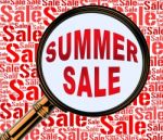 Summer Sale Means Promotion Shopping 3d Rendering Stock Photo