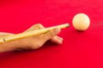 Playing Billiard Stock Photo