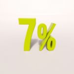 Percentage Sign, 7 Percent Stock Photo