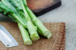 Kale For Cooking On Wooden Stock Photo