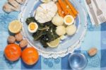 Hake Fish With Vegetables Stock Photo