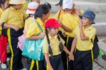 Primary Students Visit The Zoo, In The Jul 27, 2016. Bangkok Thailand Stock Photo