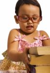 Child And Books Stock Photo