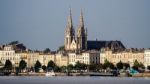 View Across The River Garonne Towards The Church Of St Martial Stock Photo