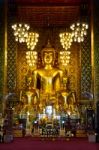 Buddha Statue In A Chapel Stock Photo