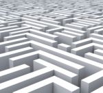 Maze Shows Problem Or Complexity Stock Photo