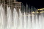 Fountain Outside Caesar's Palace Hotel And Casino At Night In La Stock Photo