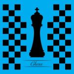 The King Chess Piece On Blue Background Stock Photo