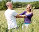 Beautiful Young Couples Play Stock Photo